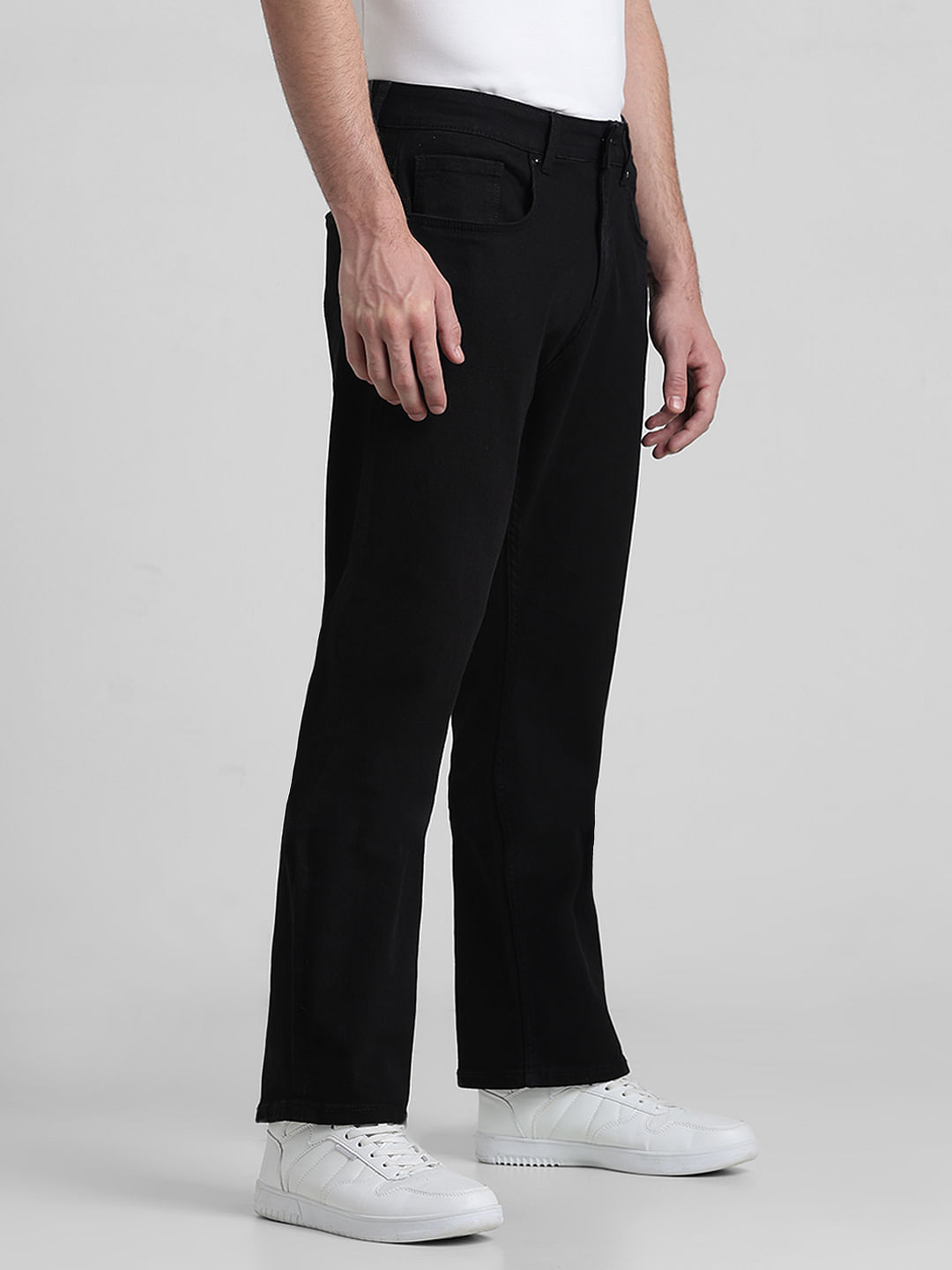 High-waist straight-leg coated trousers · Black · Dressy | Massimo Dutti